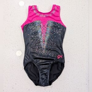 COMPETITION TEAM GK Elite AXS Extra Small Gymnastics Dance Leotard Pink SEQUONS